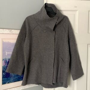 Eileen Fisher PS grey wool coat. EUC!